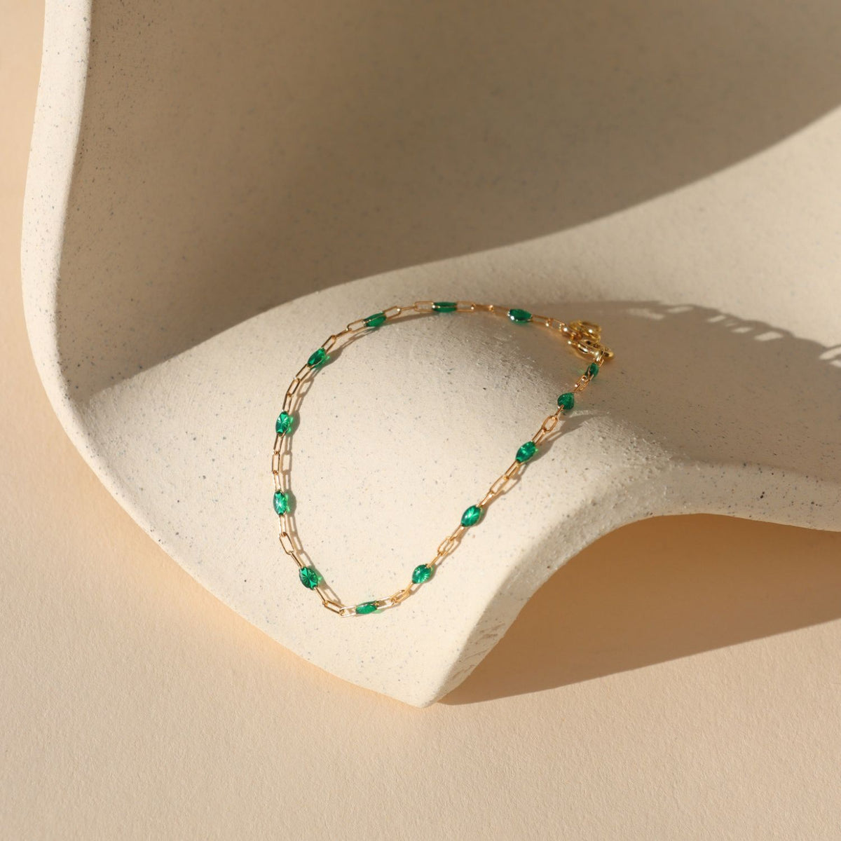 Emerald Gemlink Bracelet