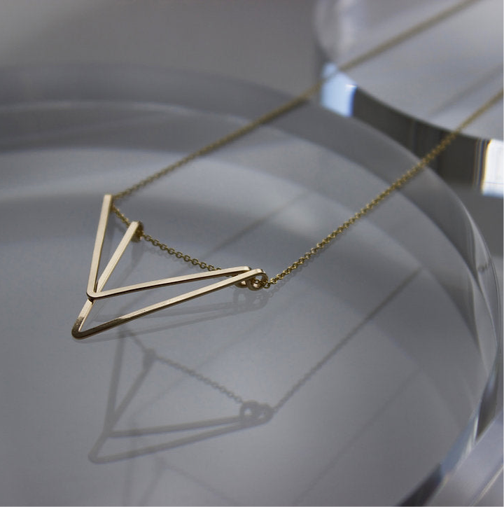 Acute triangle necklace