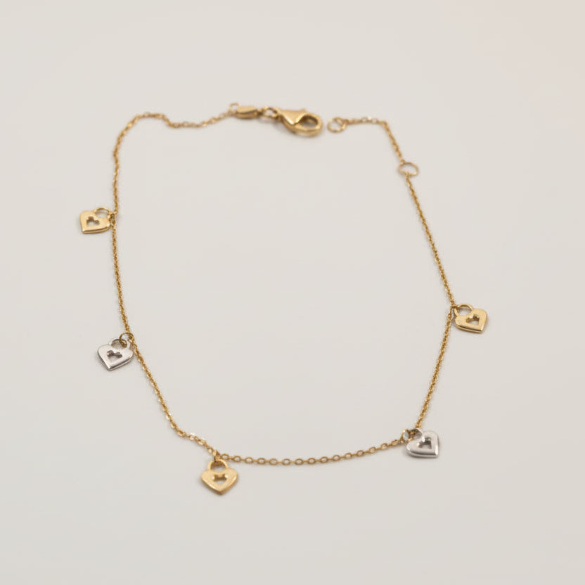 Heart anklet