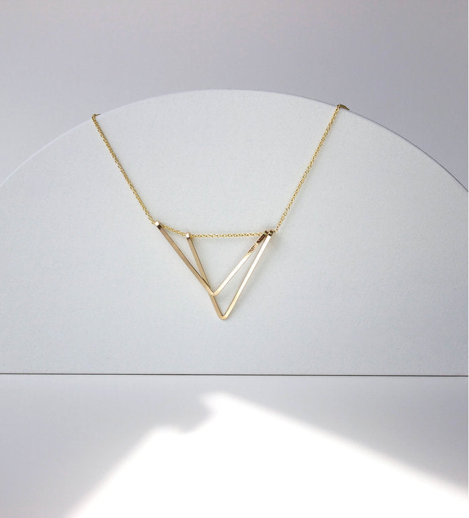 Acute triangle necklace