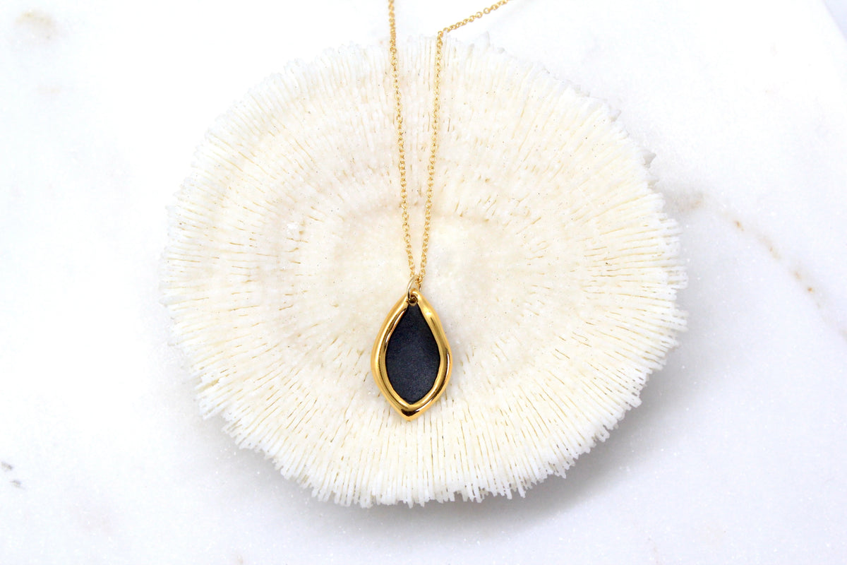 Coral reef marquis necklace