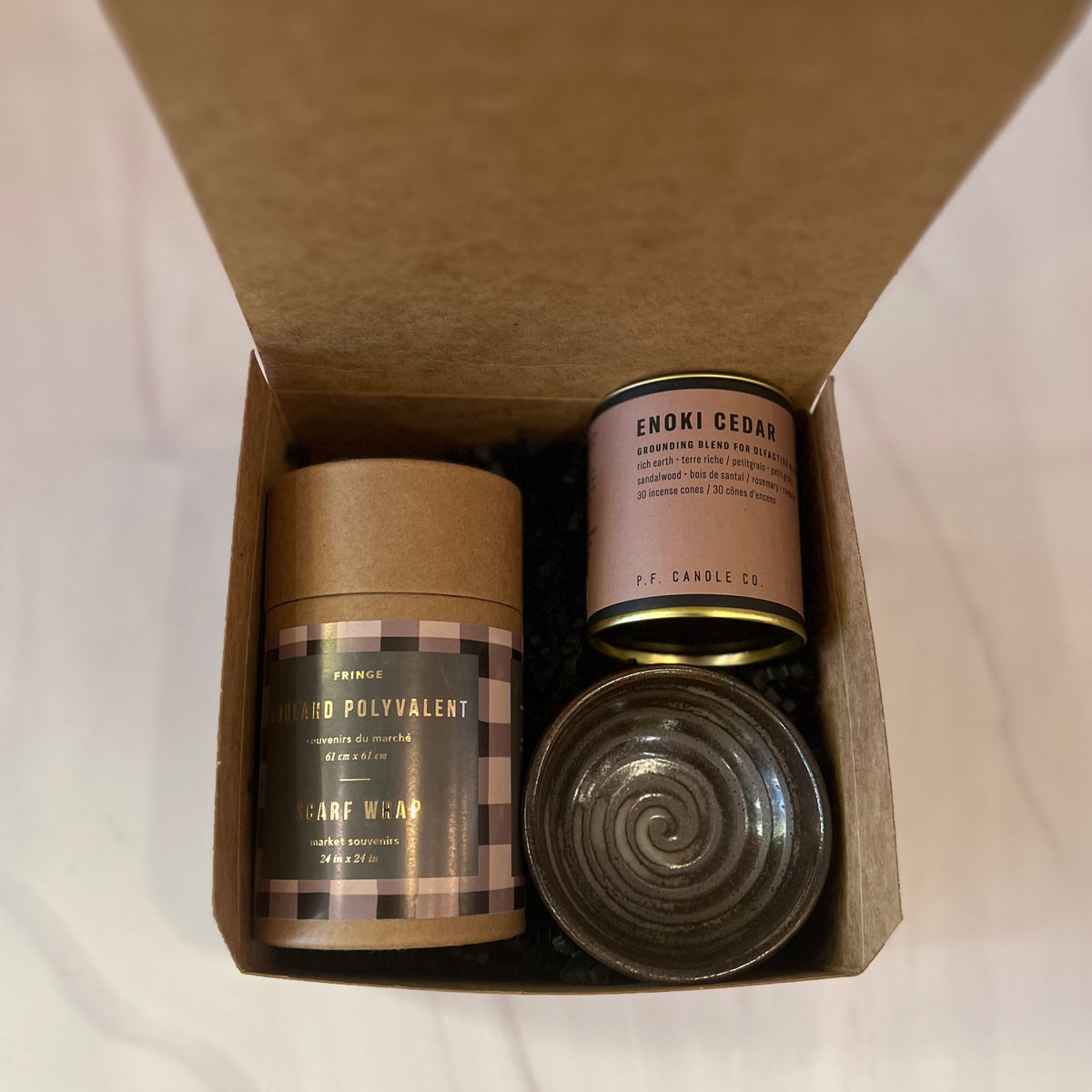 Brown gift box set