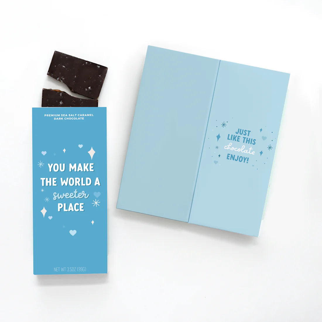 Chocolate card - You make the world sweeter