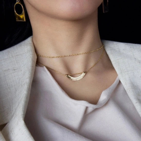 Simple rainbow necklace