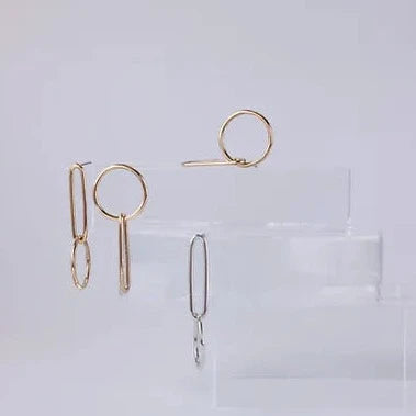 Mirror link earrings
