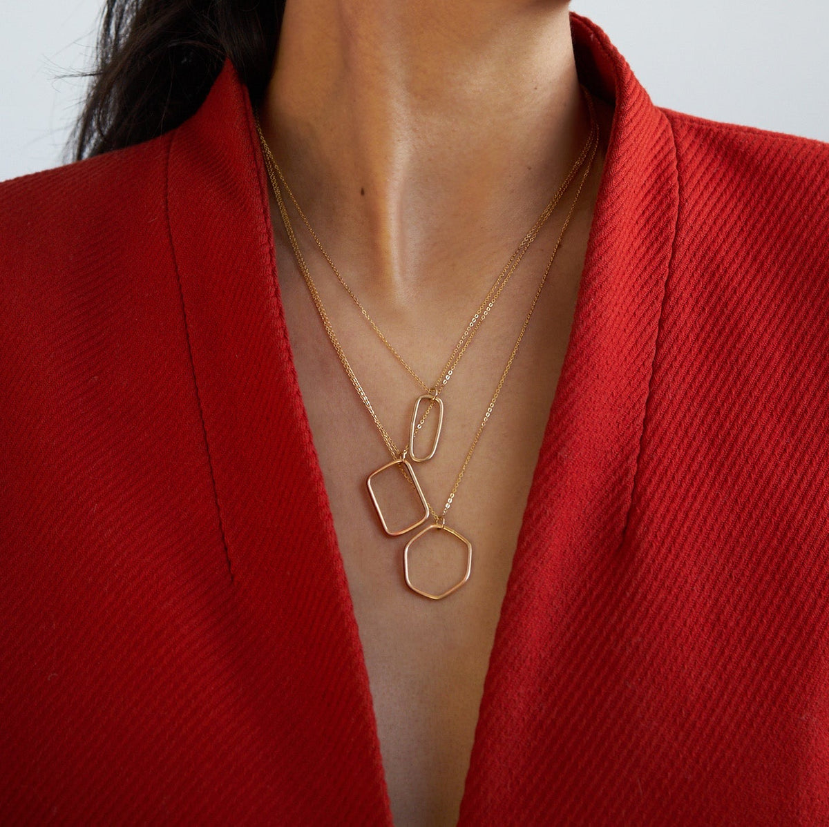 Simple shapes necklace