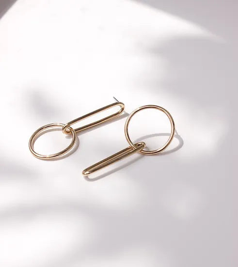 Mirror link earrings