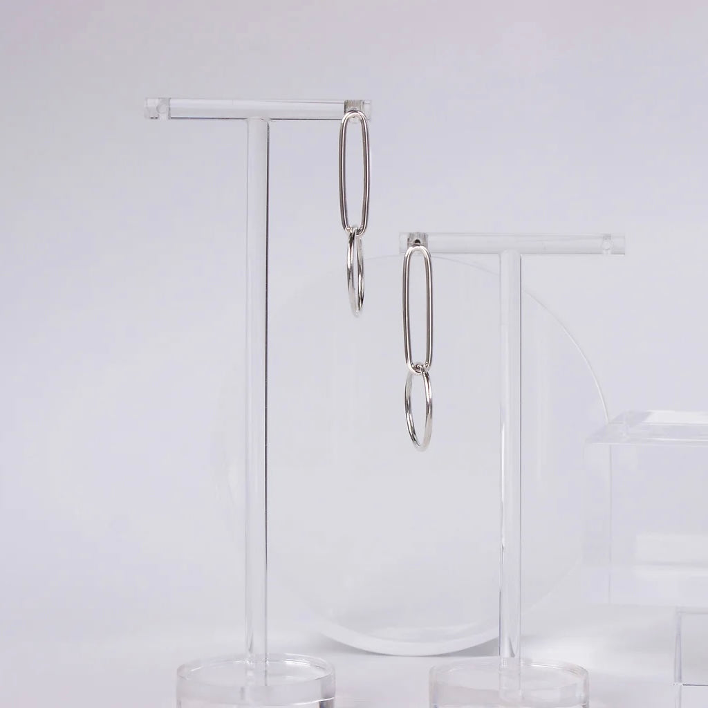 Long link earrings
