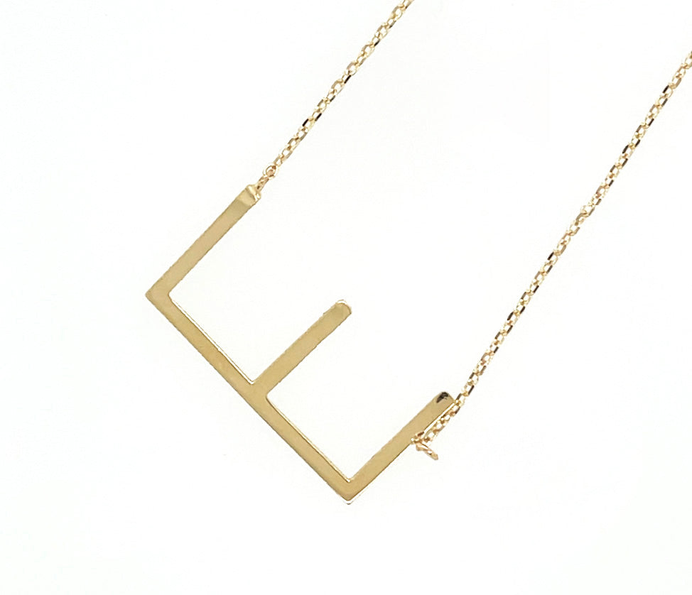 Zoë Chicco 14k Gold Itty Bitty Off-Center Initial Letter Necklace – ZOË  CHICCO