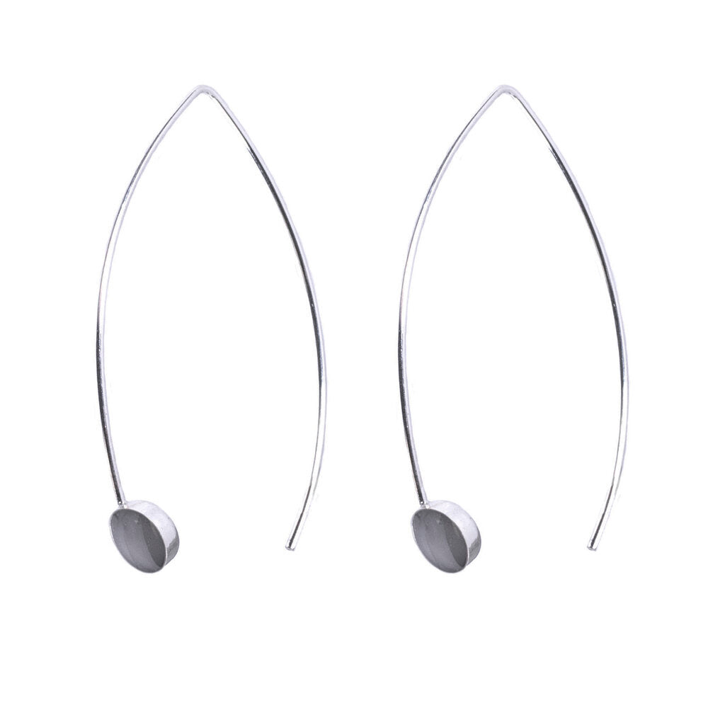 Slate hoop earrings