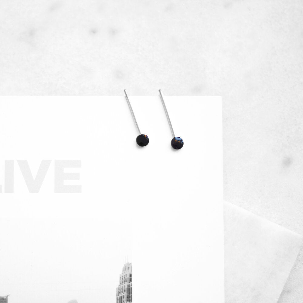 Onyx drop earrings