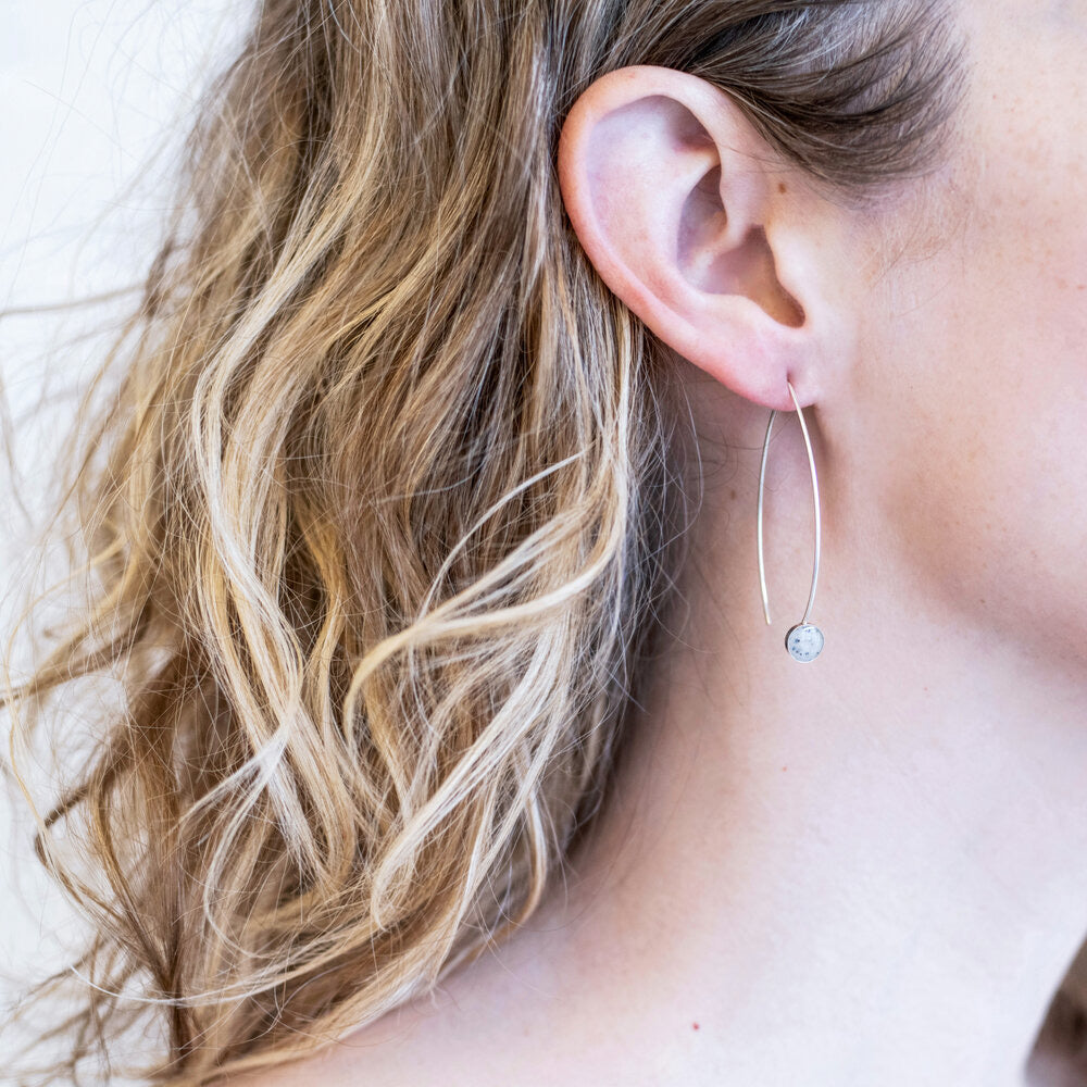 Sandstone hoop earrings