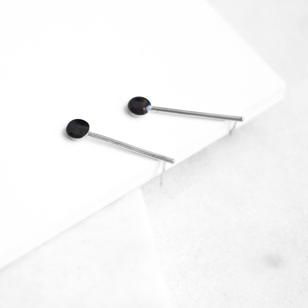 Onyx drop earrings