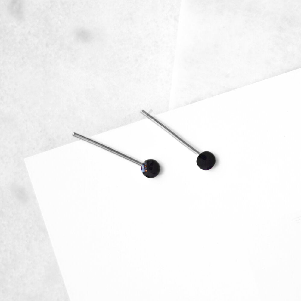 Onyx drop earrings